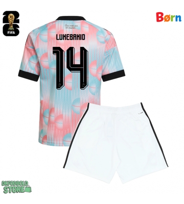 Belgien Dodi Lukebakio #14 Replika Babytøj Udebanesæt Børn VM 2026 Kortærmet (+ Korte bukser)